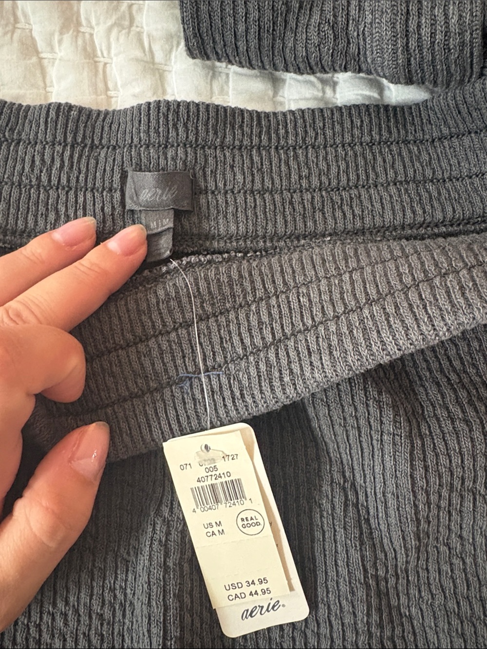 Aerie Wonder Polo Sweatshirt & Skirt Set- Charcol - Picture 4 of 5